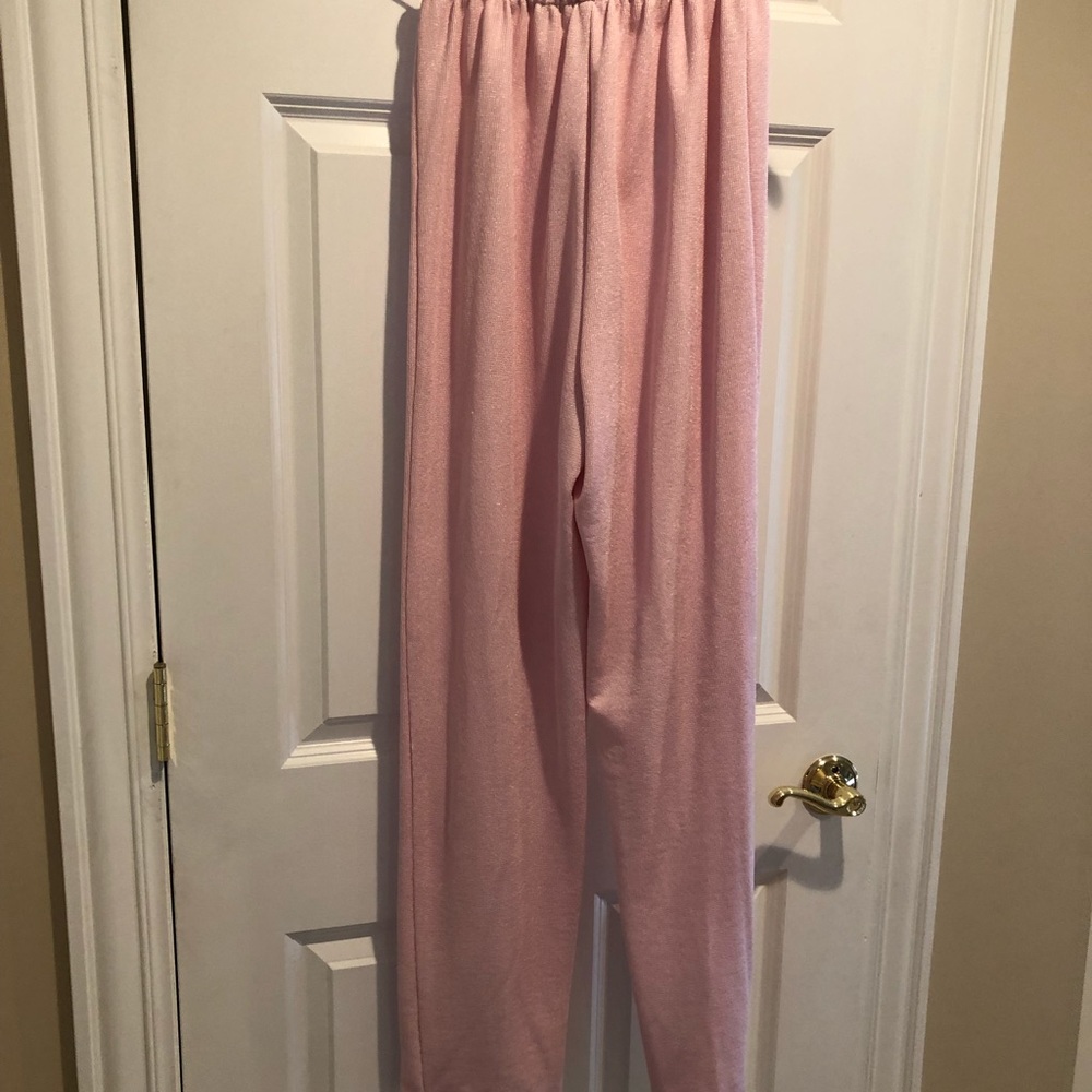 Fancy Pink Pant Suit Vintage Size 10 - Picture 2 of 4